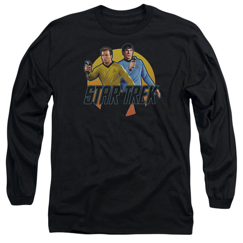 Star Trek Kirk and Spock Phasers Long Sleeve T-Shirt