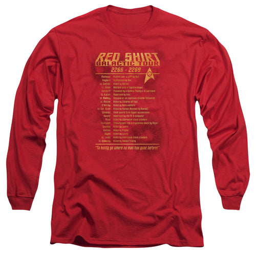 Star Trek Red Shirt Galactic Tour Long Sleeve T-Shirt