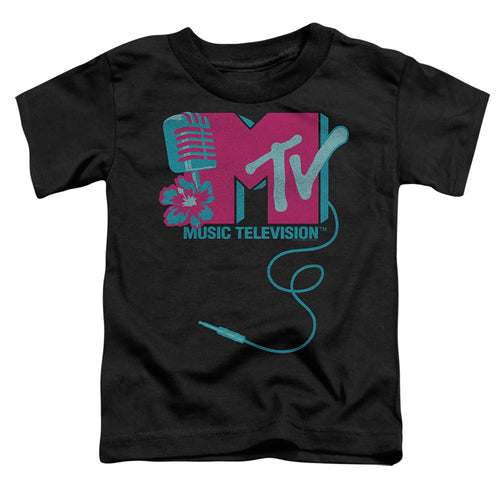 MTV Microphone Logo Black Youth/Toddler T-Shirt
