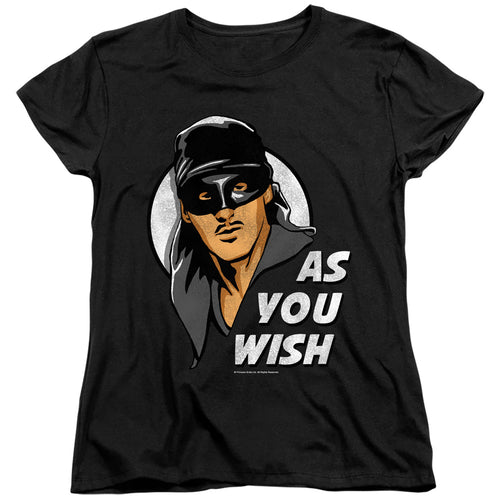 The Princess Bride As You Wish Black Womens T-Shirt
