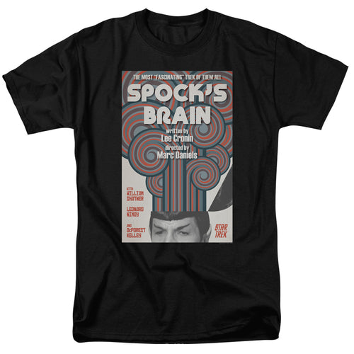 Star Trek Juan Ortiz Spock's Brain Black T-Shirt