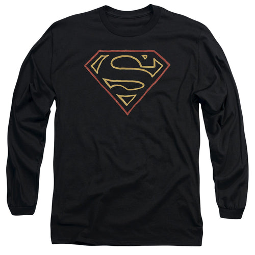 Superman Colored Shield Long Sleeve T-Shirt