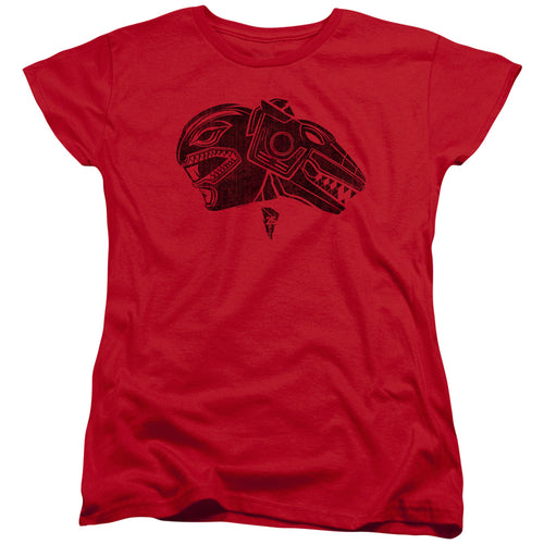 Mighty Morphin Power Rangers Red Womens T-Shirt