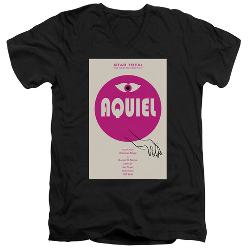 Star Trek Aquiel Black V-Neck T-Shirt