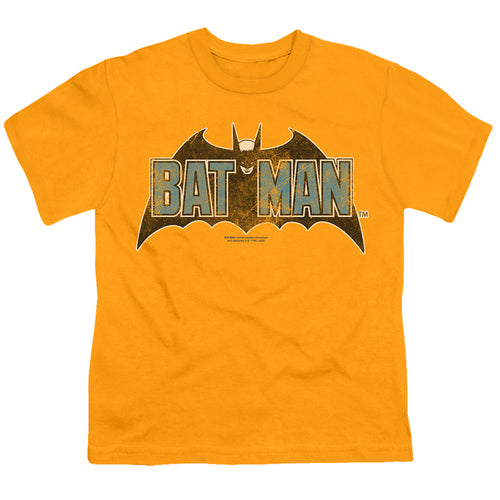The Batman Vintage Bat Logo on Gold Youth/Toddler T-Shirt