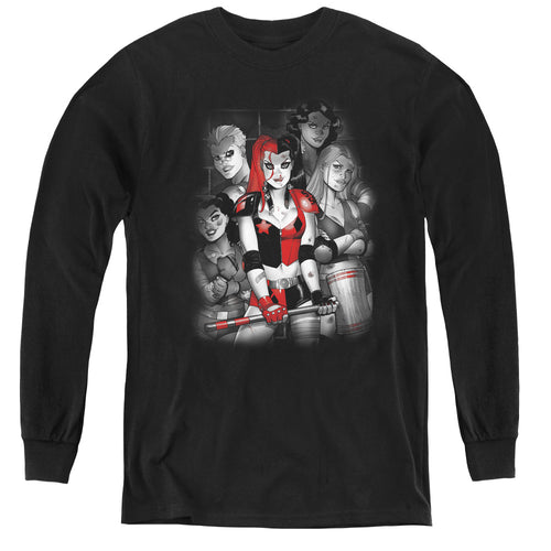 Batman Bad Gals Bw Youth Long Sleeve T-Shirt