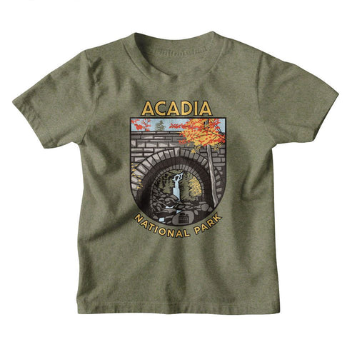 National Parks Acadia - Military Green Heather Youth/Toddler T-Shirt
