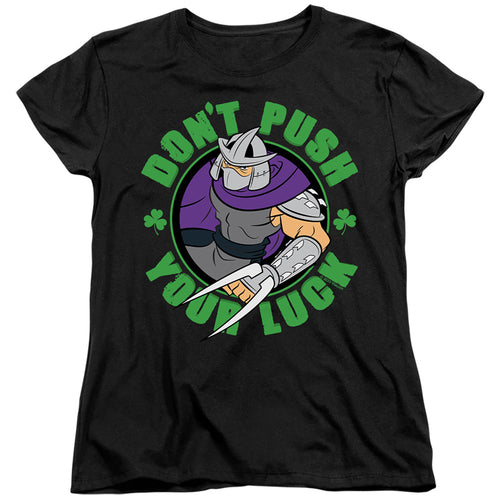 Teenage Mutant Ninja Turtles ST. Patrick's Day Shredder Luck Womens T-Shirt