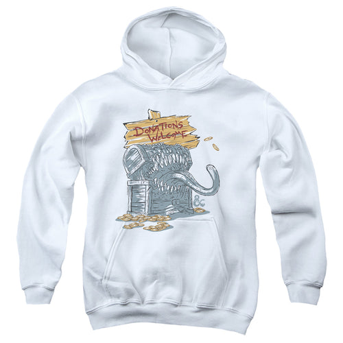 Dungeons & Dragons Donations Welcome Mimic Youth Hoodie