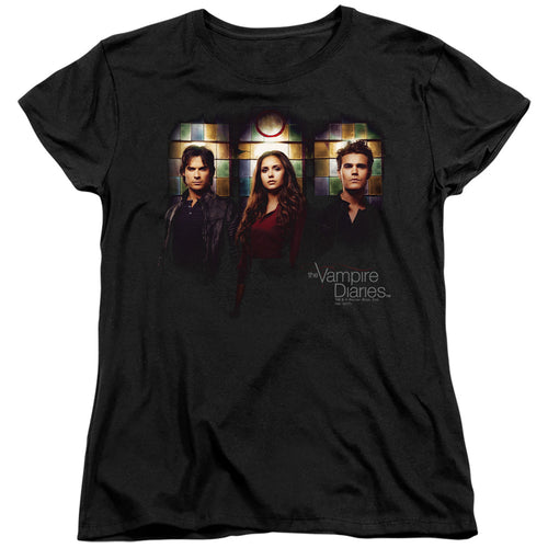 The Vampire Diaries Stained Windows Womens T-Shirt