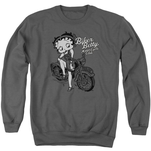 Betty Boop Biker Betty Motorcycle Club Crewneck Sweatshirt