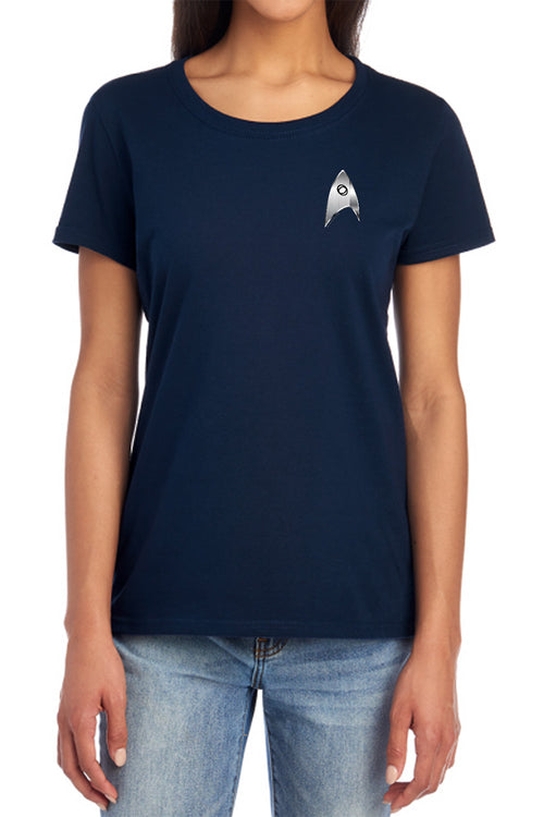 Star Trek Sciences Badge Womens T-Shirt