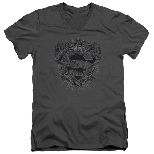 Superman Scrolling Shield V-Neck T-Shirt