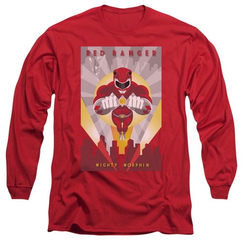 Mighty Morphin Power Rangers Red Deco Long Sleeve T-Shirt