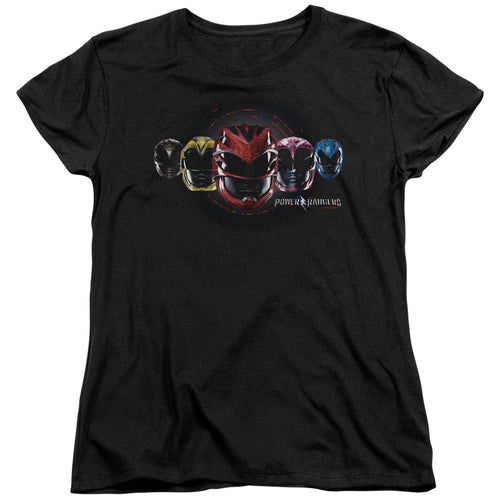 Mighty Morphin Power Rangers: The Movie Head Group Womens T-Shirt