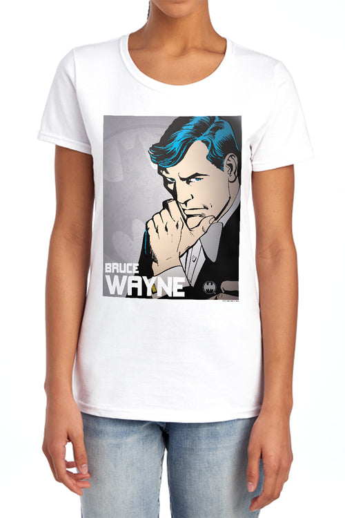 DC Comics Bruce Wayne Womens T-Shirt