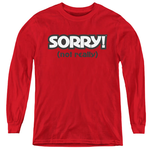 Sorry Not Really Red Youth Long Sleeve T-Shirt