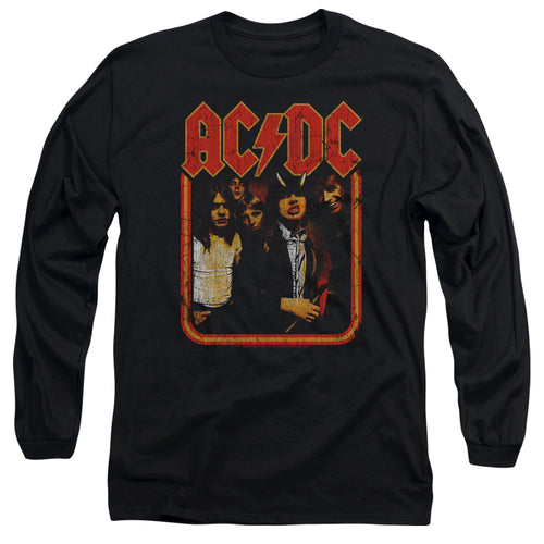 AC/DC Group Distressed Long Sleeve T-Shirt