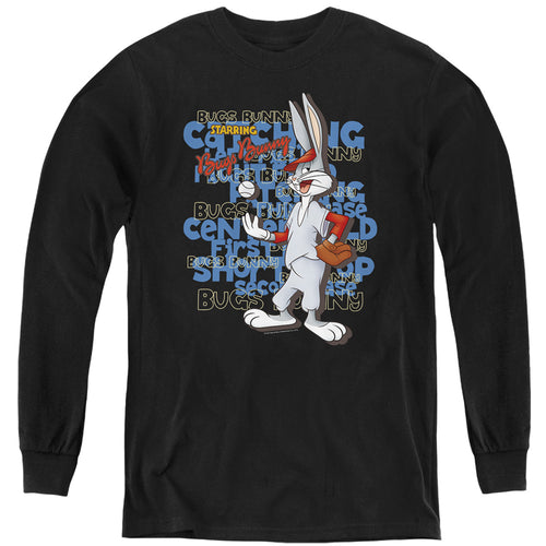 Looney Tunes Bugs Bunny Baseball Youth Long Sleeve T-Shirt