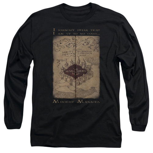 Harry Potter Marauders Map Words Long Sleeve T-Shirt