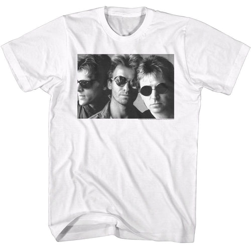 Black and White Shades The Police t-shirt in white