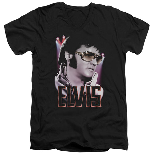Elvis Presley 70S Star V-Neck T-Shirt