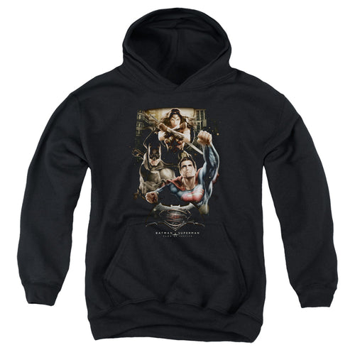 Batman v Superman Three In Action Youth Hoodie
