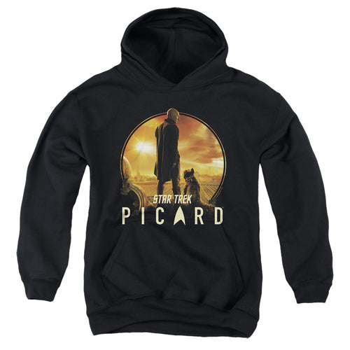Star Trek Picard and His Dog Youth Hoodie