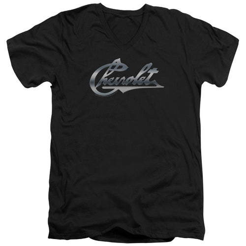 Chrome Vintage Chevy Bowtie V-Neck T-Shirt