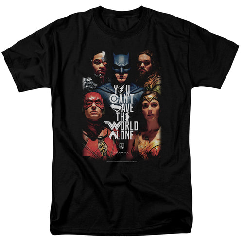 Justice League Save The World Poster T-Shirt
