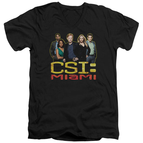 CSI: Miami The Cast In Black V-Neck T-Shirt