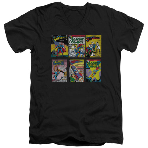 Superman Sm Covers V-Neck T-Shirt