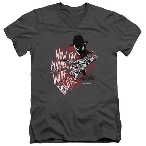 A Nightmare on Elm Street Now I'm Playing With Power V-Neck T-Shirt