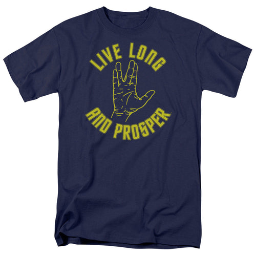 Star Trek Live Long and Prosper Hand Navy T-Shirt