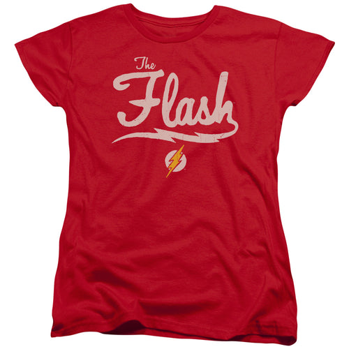 Justice League Old School Flash Womens T-Shirt