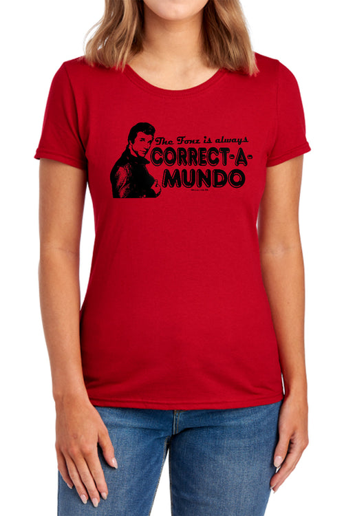 Happy Days Correct A Mundo Womens T-Shirt