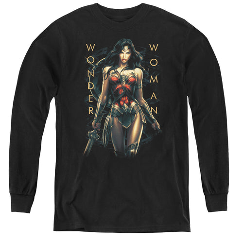 Wonder Woman (2017) Armed and Dangerous Youth Long Sleeve T-Shirt