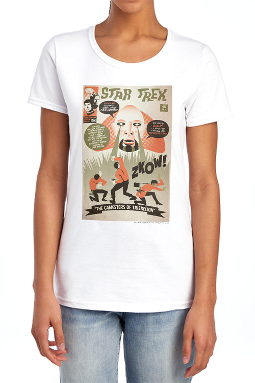 Star Trek Juan Ortiz The Gamesters of Triskelion Womens T-Shirt