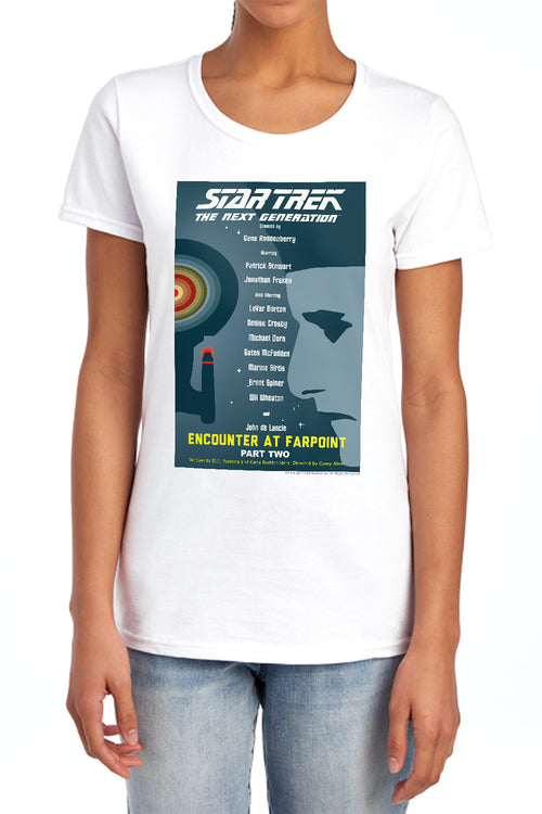 Star Trek Encounter at Farpoint Part Two Womens T-Shirt