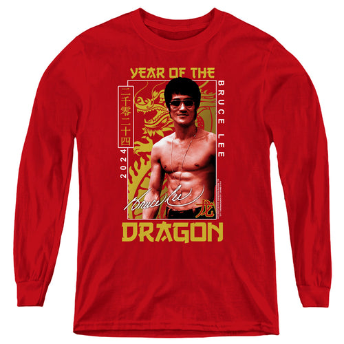 Bruce Lee Framed Year of the Dragon Youth Long Sleeve T-Shirt