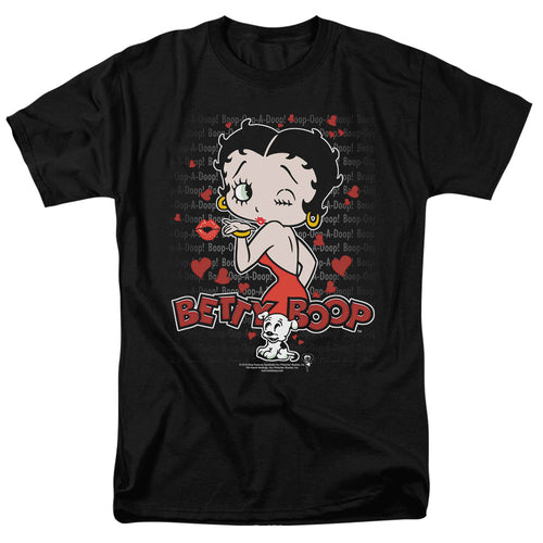 Betty Boop Classic Kiss Boop Oop A Doop Charcoal T-Shirt