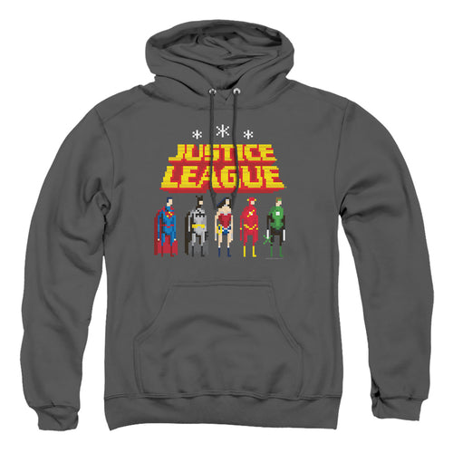 Justice League Standing Below Pullover Hoodie