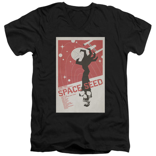 Star Trek Juan Ortiz Space Seed Black V-Neck T-Shirt