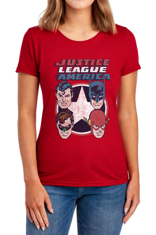 DC Comics 4 Stars Womens T-Shirt