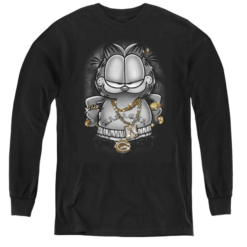 Garfield Lasagna For Life Youth Long Sleeve T-Shirt