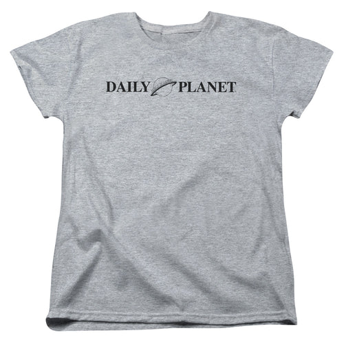 Superman Daily Planet Logo Athletic Heather Womens T-Shirt