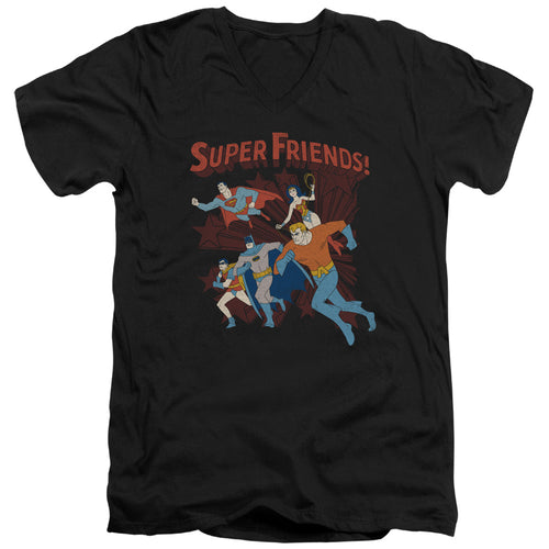 DC Comics Super Running V-Neck T-Shirt