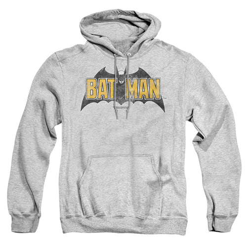The Batman Vintage Bat Logo on Gray Pullover Hoodie