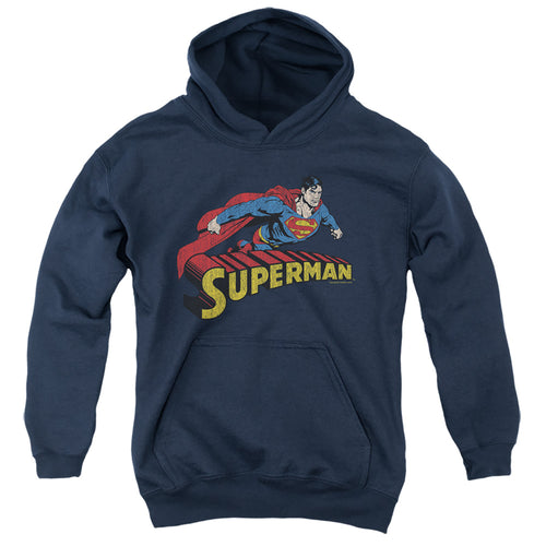Superman Flying Over Youth Hoodie