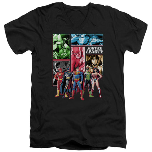 Justice League Justice League Panels V-Neck T-Shirt